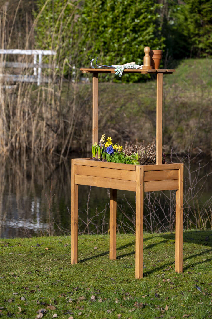 dobar Hochbeet Florenz mit erhöhter Ablage